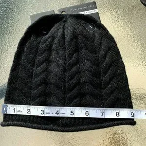Tahari | Accessories | Nwt Tahari 0 Cashmere Black Beanie  display picture 3